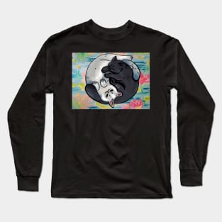 Two cats snuggling Long Sleeve T-Shirt